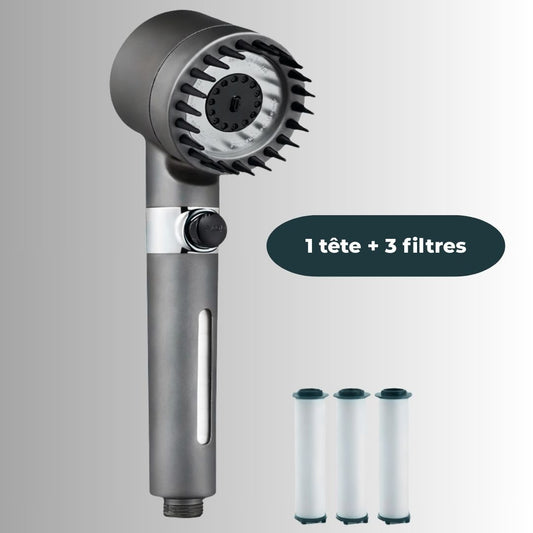 Pommeau de douche NOVAA avec 3 filtres