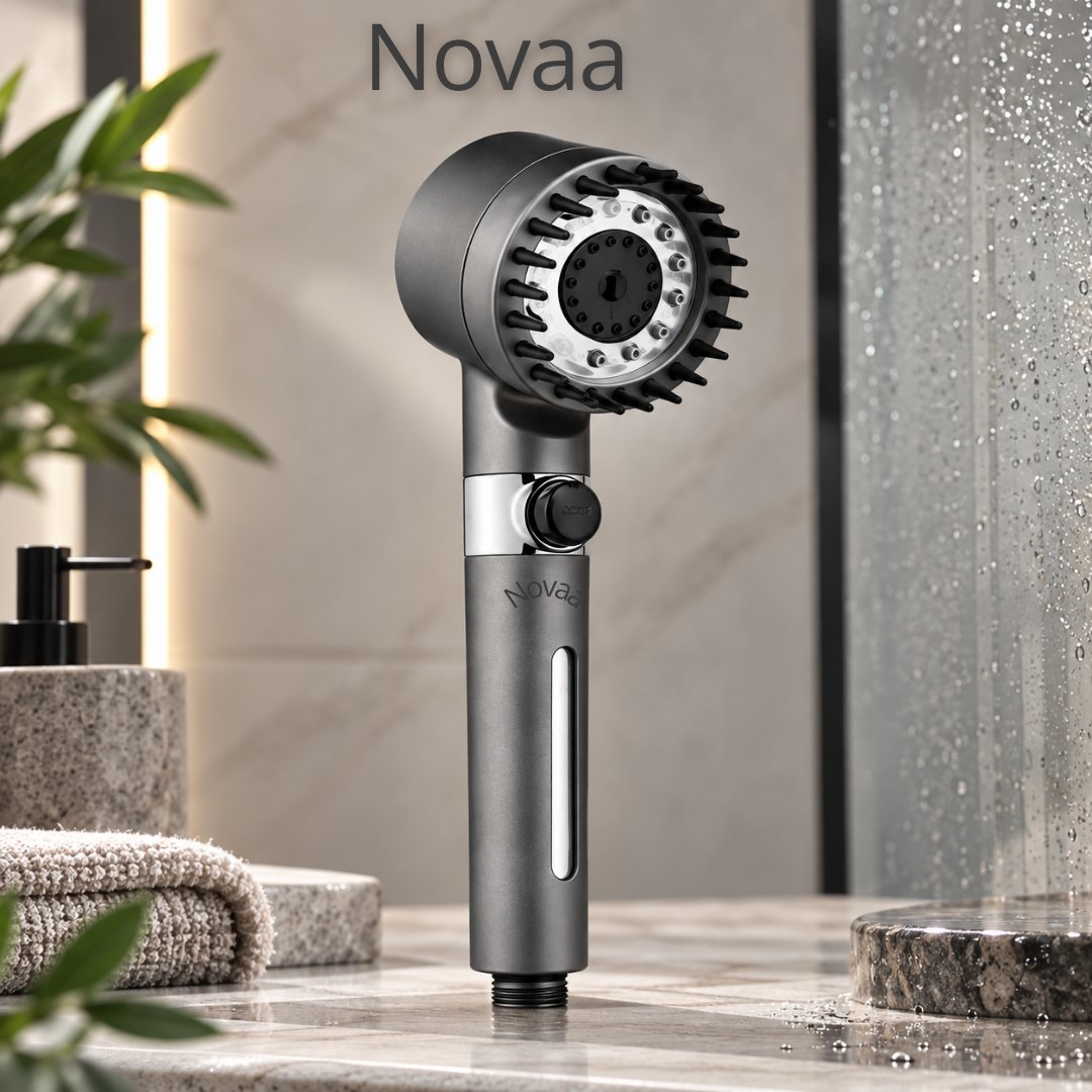 Pommeau de douche filtrant Novaa™ | 3 jets, 4 filtres inclus